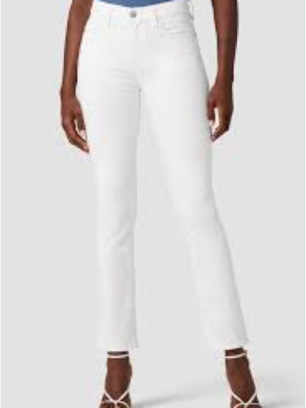 NWT Hudson White Mid Rise Straight Ankle Jeans Size 32 MSRP $195